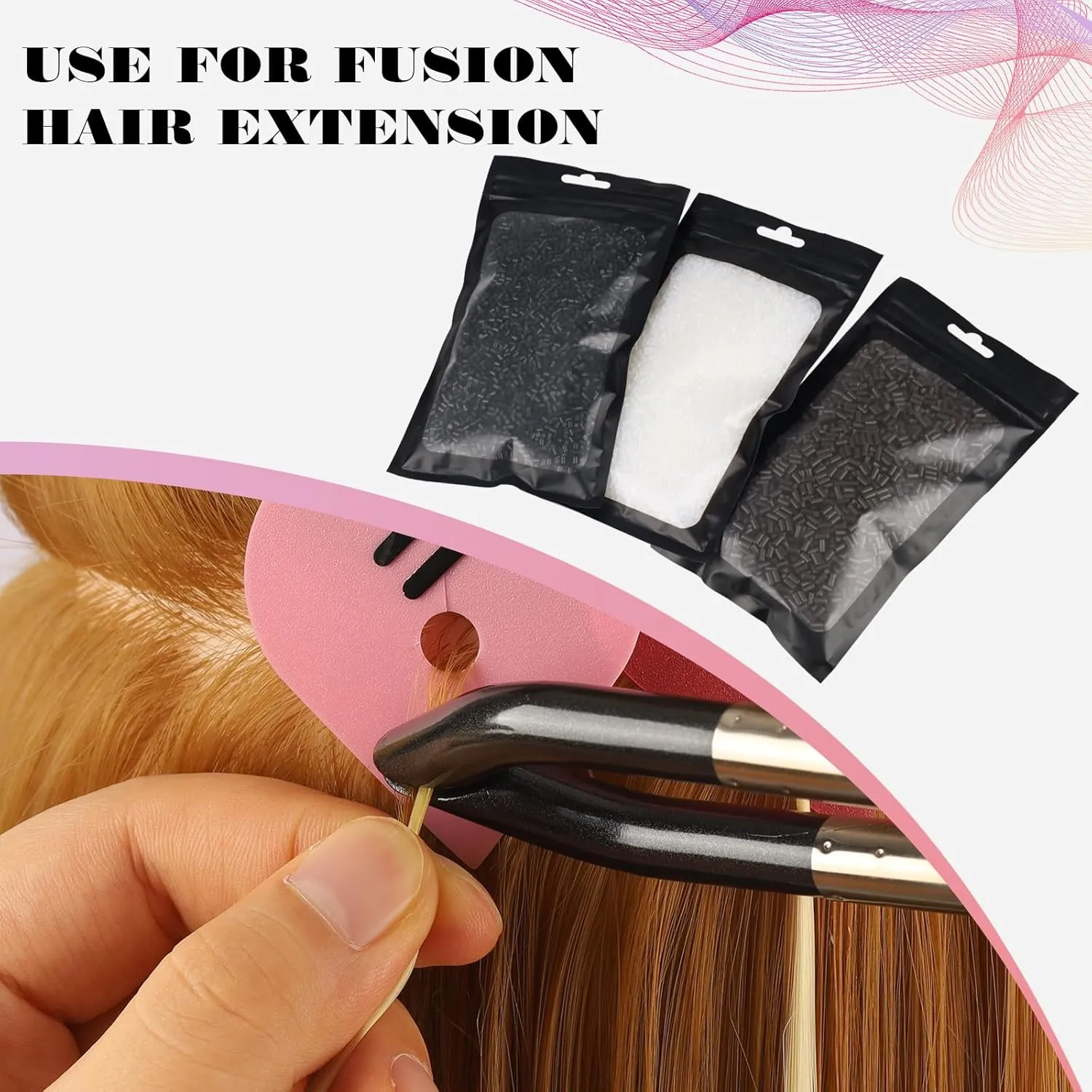 Italian Keratin Glue 100g Hair Extension Beads for Hair Extension Fusion Keratin Glue Beads Making Wig Tool Fusion I Tip Hair Extensions