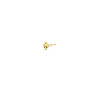 Itty Bitty Diamond Mushroom Stud in Yellow Gold