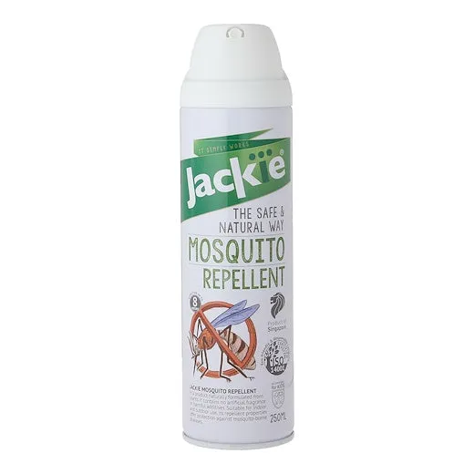 JACKIE MOSQUITO REPELLENT 250ML<br>ស្រ្ពៃយ៏បាញ់បណ្តេញមូសកំប៉ុងតូច250មល