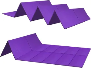 JBM Folding Yoga Mat 68''L x 24''W x 1/4 Inch Thick Travel Mat for Yoga,Pilates, Meditation and Floor Workouts