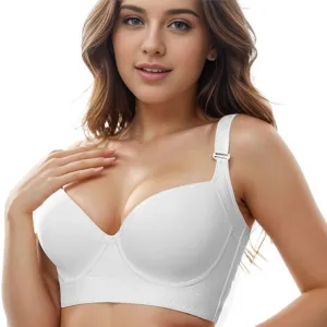 JishinGal Women's Push Up Bra Hide Back Fat Full Coverage Uplift Shapewear Bras for Women Back Fat Smoothing