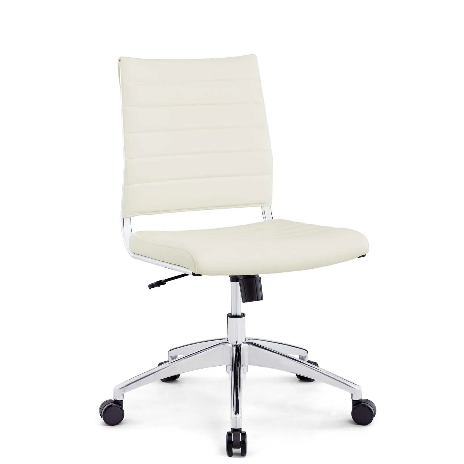Jive Ribbed Armless Mid Back Swivel Conference Computer Chair In Mulitcolor