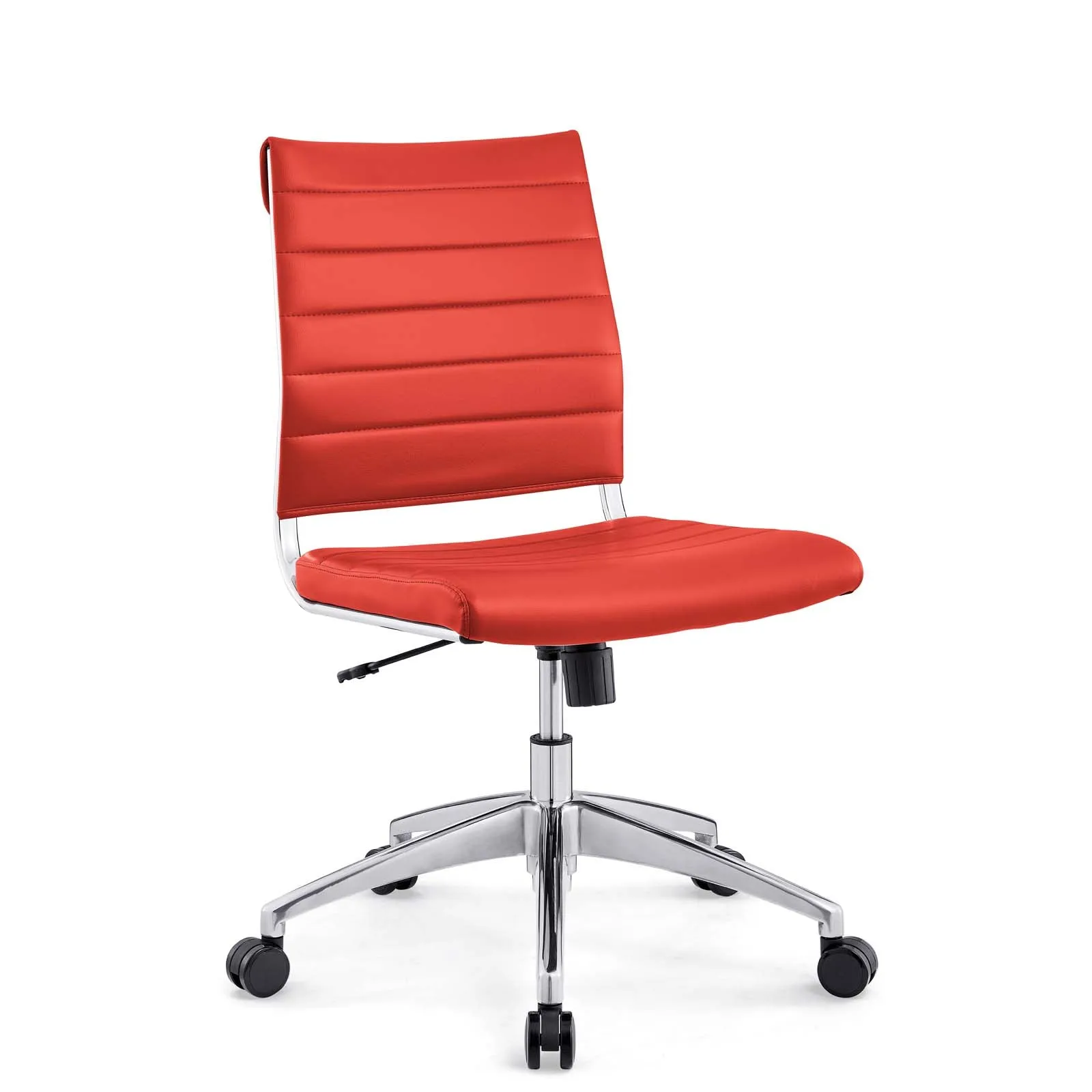 Jive Ribbed Armless Mid Back Swivel Conference Computer Chair In Mulitcolor