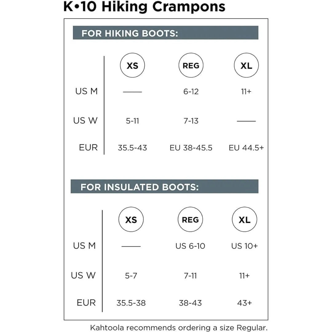 K-10 HIKING CRAMPON - ONE SIZE