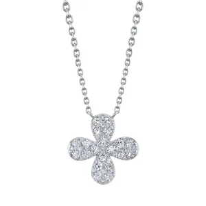 Kate 14K White Gold 0.51 ct Diamond Flower Pavé Necklace