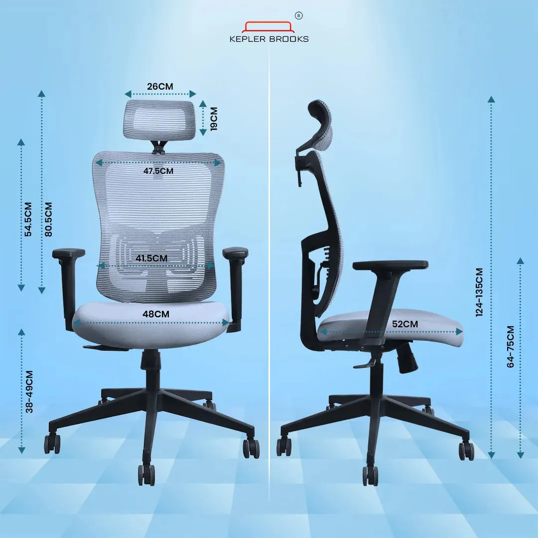 Kepler Brooks Ignis Ergonomic High Back Mesh Office Desk Chair