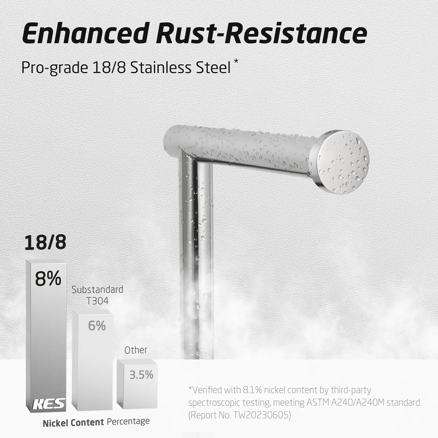 KES Freestanding Toilet Paper Stand with Natural Marble Base, 26" Height, Stainless Steel Polished Finish, BPH284S66