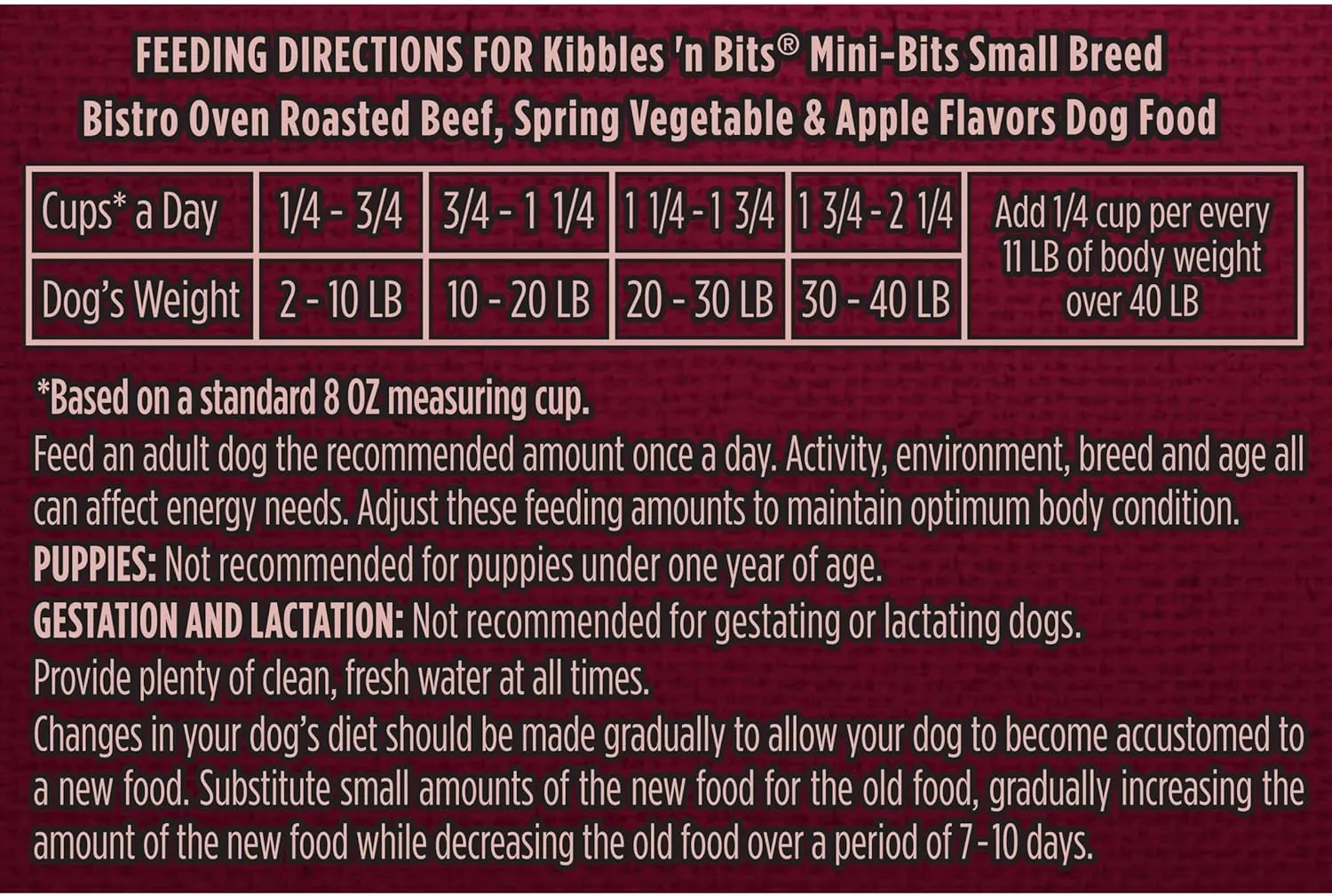 Kibbles 'n Bits Bistro Small Breed Mini Bits Oven Roasted Beef Flavor Dry Dog Food, 16lb bag