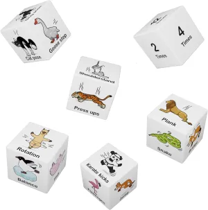 Kids Exercise Dice for Workouts, Fun and Fitness Exercise Equipment, Workout Game, Physical Education Activity Dice Gym Games, Outdoor Indoor Movement Toys for Kids Ages 3 