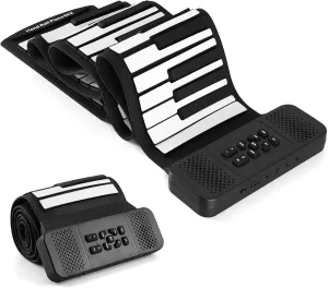 Kids Foldable Piano, Flexible Soft Electric Digital Roll Up Keyboard Piano for Beginners and Children