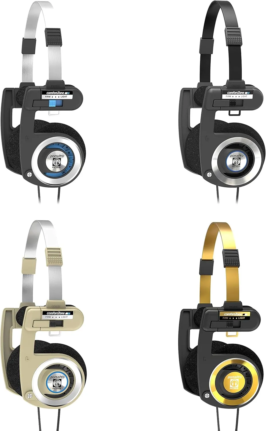 Koss Porta Pro Enthusiast Bundle - On Ear Headphones - Black, Gold - Wired - 3.5 mm Jack