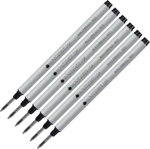 Lanier Combo Pack - 6 Pack - Monteverde® Rollerball M22 Paste Ink Refill Compatible with Most Montblanc® Style Rollerball Pens - Black (Fine Tip 0.6mm)
