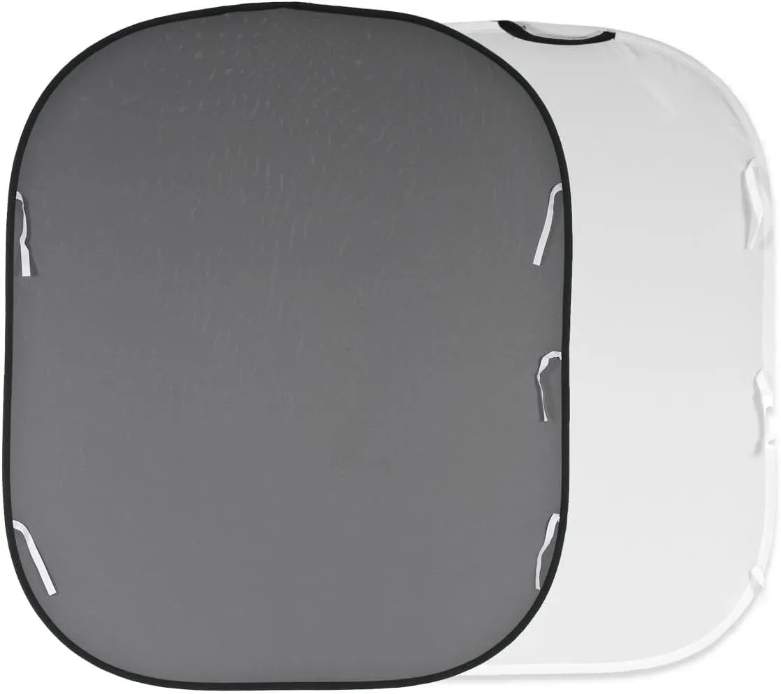 Lastolite LL LB56GW Reversible 5-Feetx6-Feet Plain Collapsible Background (White /Mid Gray)