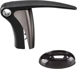 Le Creuset Compact Wine Opener, Black Nickel, with Foilcutter