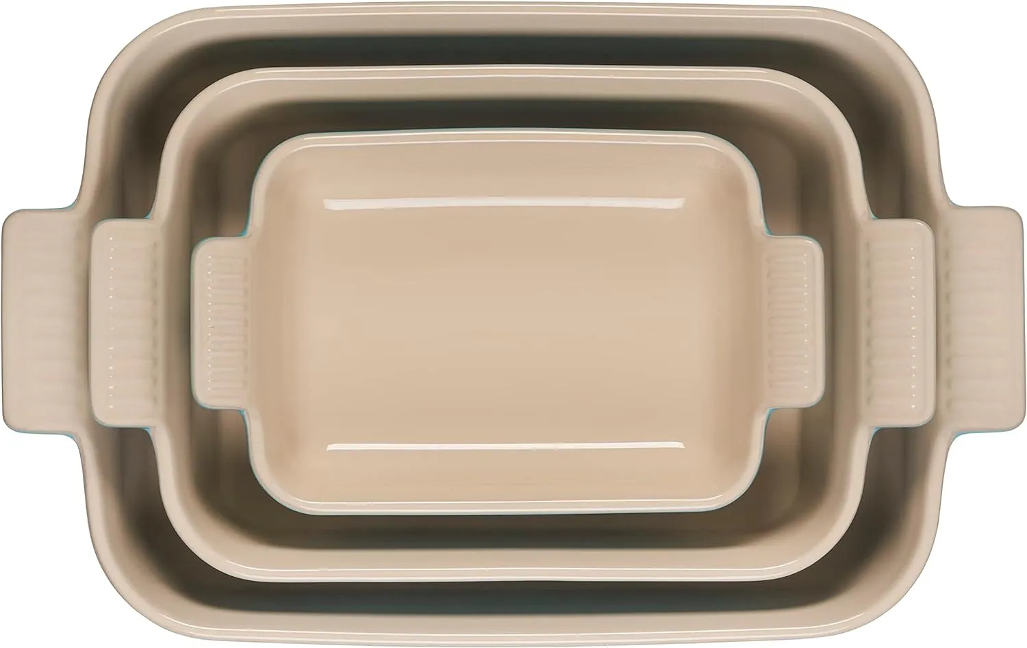 Le Creuset Stoneware Heritage Set 3 Rectangular Dishes, Caribbean