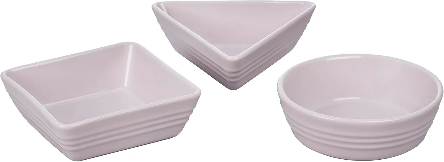 Le Creuset Stoneware Set of 3 Tapas Dishes, Shallot