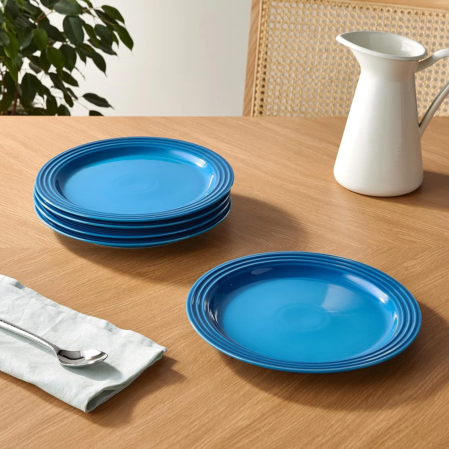 Le Creuset Stoneware Set of 4 Dinner Plates, 10.5" each, Marseille