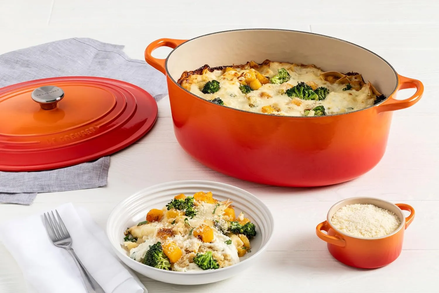 Le Creuset Stoneware Set of 4 Pasta Bowls, 8.5" each, Oyster