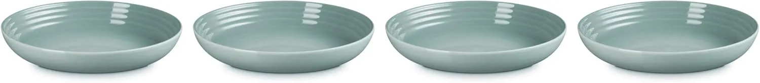 Le Creuset Stoneware Set of 4 Pasta Bowls, 8.5" each, Sea Salt