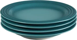 Le Creuset Stoneware Set of 4 Salad Plates, 8.5" each, Caribbean