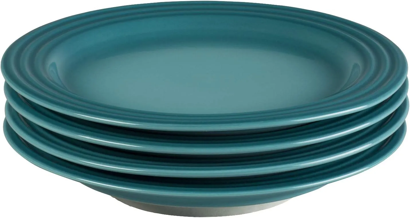 Le Creuset Stoneware Set of 4 Salad Plates, 8.5" each, Caribbean