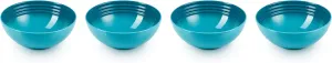 Le Creuset Stoneware Set of 4 Soup Bowls, 22 oz. (6.25") each, Caribbean