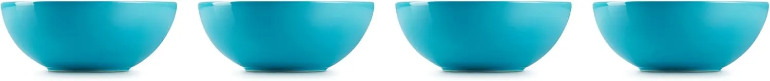 Le Creuset Stoneware Set of 4 Soup Bowls, 22 oz. (6.25") each, Caribbean