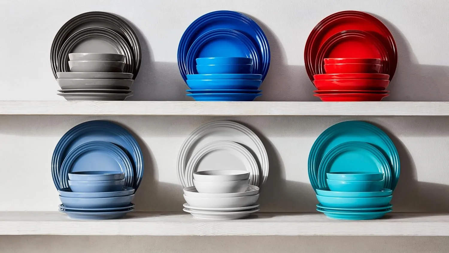 Le Creuset Stoneware Set of 4 Soup Bowls, 22 oz. (6.25") each, Caribbean