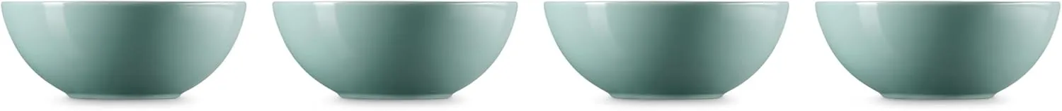 Le Creuset Stoneware Set of 4 Soup Bowls, 22 oz. (6.25") each, Sea Salt