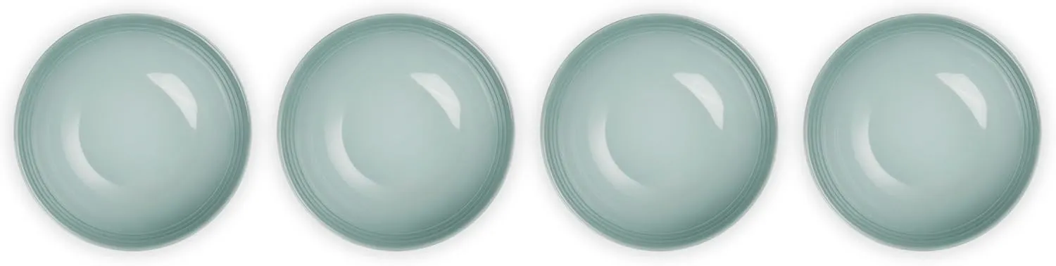 Le Creuset Stoneware Set of 4 Soup Bowls, 22 oz. (6.25") each, Sea Salt