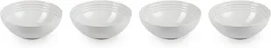 Le Creuset Stoneware Set of 4 Soup Bowls, 22 oz. (6.25") each, White