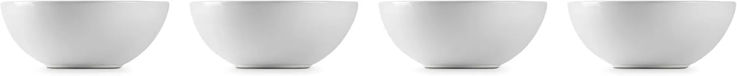 Le Creuset Stoneware Set of 4 Soup Bowls, 22 oz. (6.25") each, White