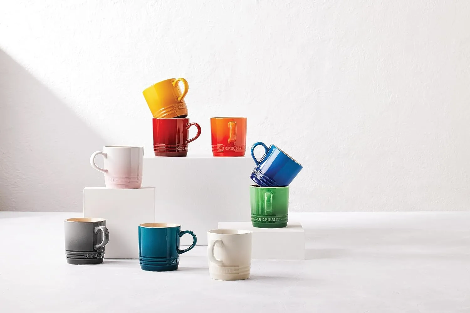 Le Creuset Stoneware (Set of 6) London Mugs, 12 oz. Each, Multi-Color