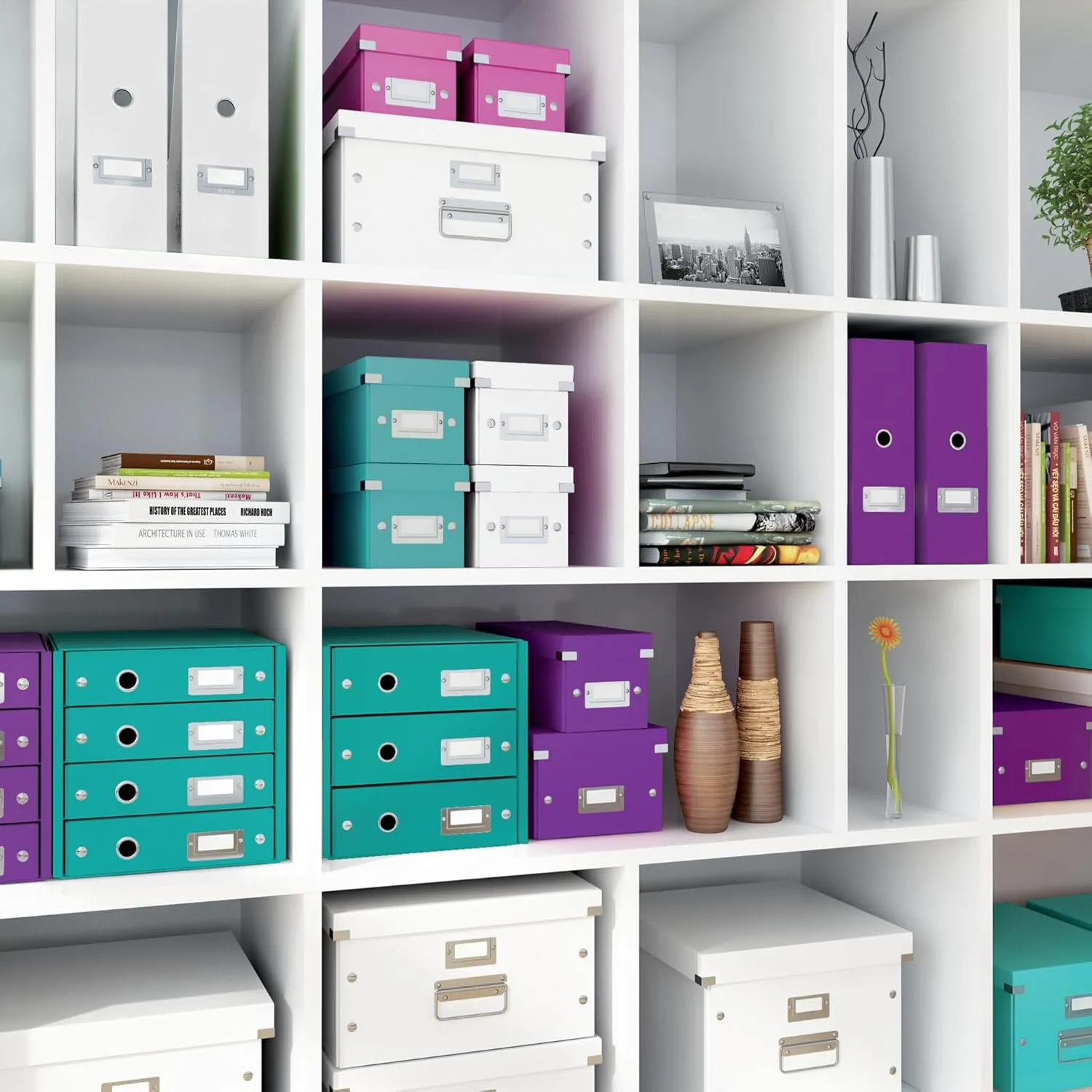 Leitz Drawer Cabinet, 3 Drawers, A4, Click and Store Range 60480062 - Purple
