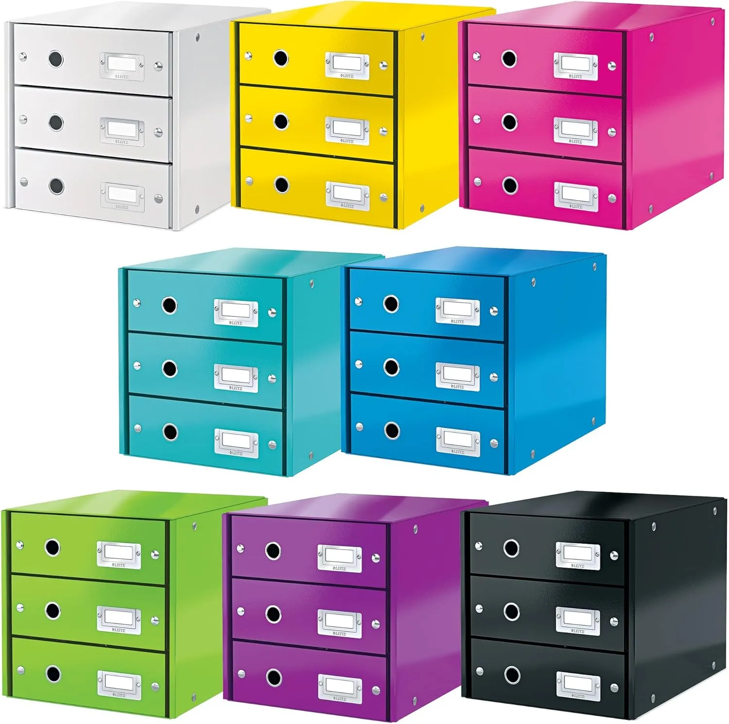 Leitz Drawer Cabinet, 3 Drawers, A4, Click and Store Range 60480062 - Purple