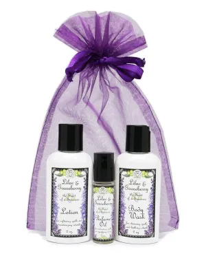 Lilac & Gooseberry Gift Set | Perfume with Travel Size Lotion and Body Wash | Yennefer Scent of a Sorceress by Bella Des Natural Beauty
