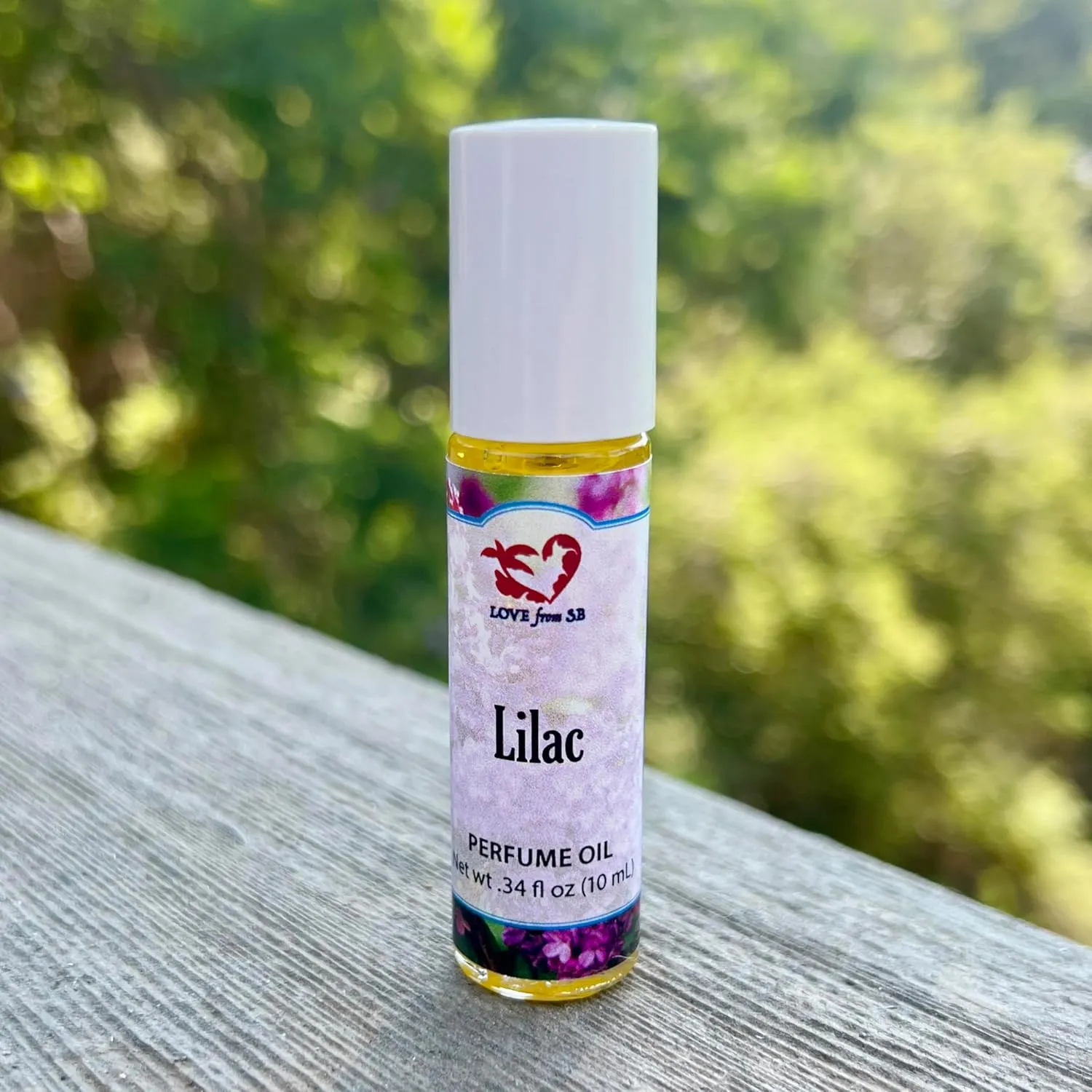 Lilac Perfume Oil | .03 oz/10 ml Roll On Bottle with Organic Jojoba Oil | Made in Santa Barbara, California (Lilac)