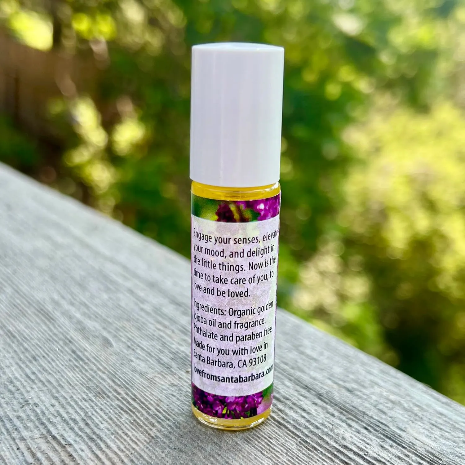 Lilac Perfume Oil | .03 oz/10 ml Roll On Bottle with Organic Jojoba Oil | Made in Santa Barbara, California (Lilac)