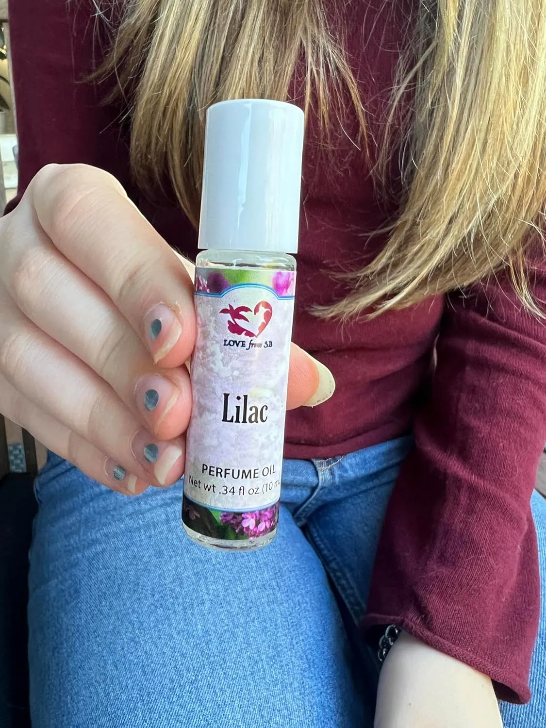Lilac Perfume Oil | .03 oz/10 ml Roll On Bottle with Organic Jojoba Oil | Made in Santa Barbara, California (Lilac)