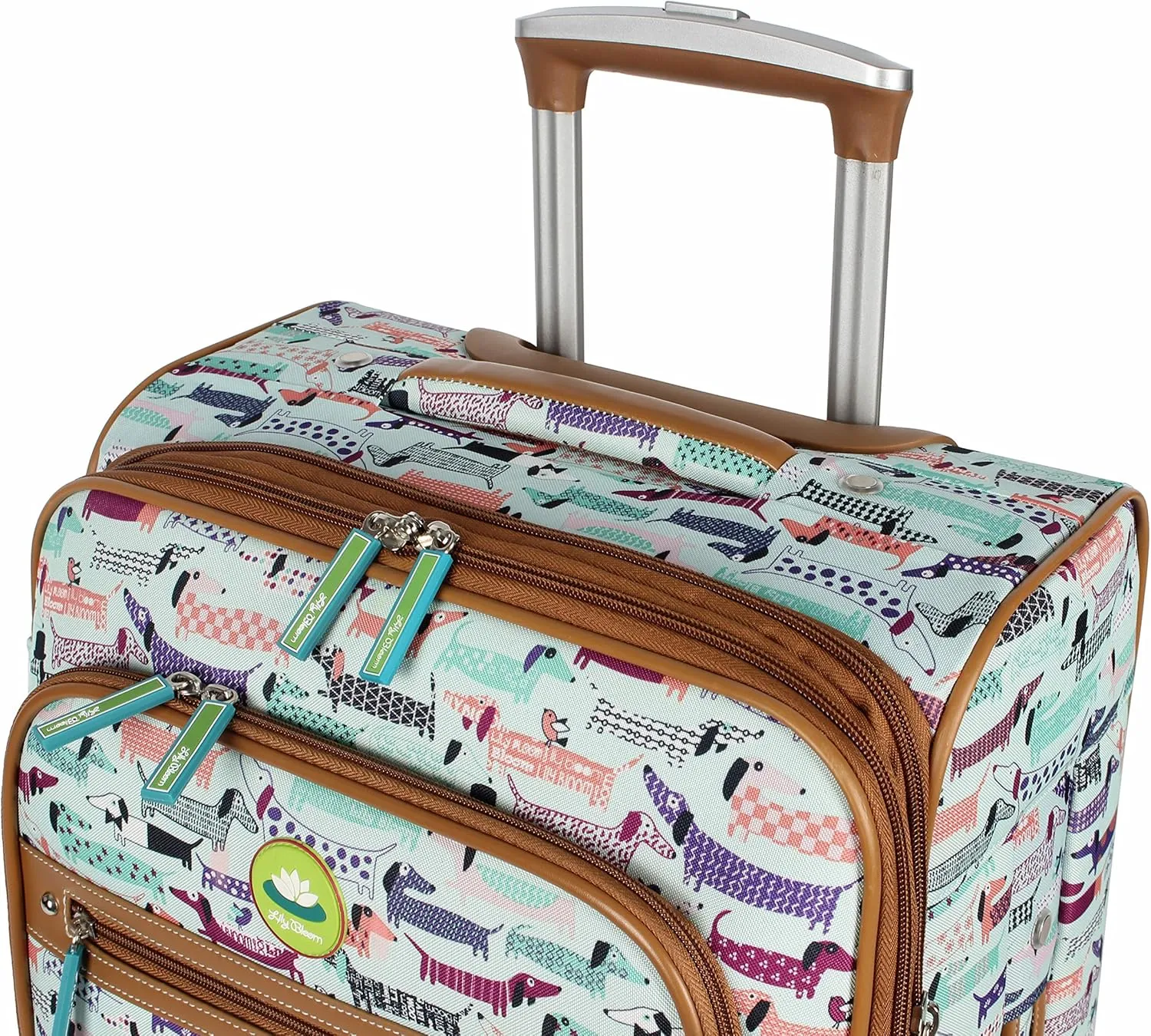 Lily Bloom Design Pattern 28" Luggage Softside Expandable With Double Spinner Wheels, Large Lightweight Suitcase Checked Bag For Women
