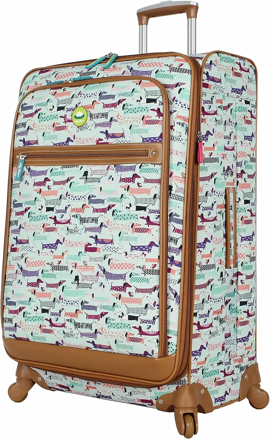 Lily Bloom Design Pattern 28" Luggage Softside Expandable With Double Spinner Wheels, Large Lightweight Suitcase Checked Bag For Women