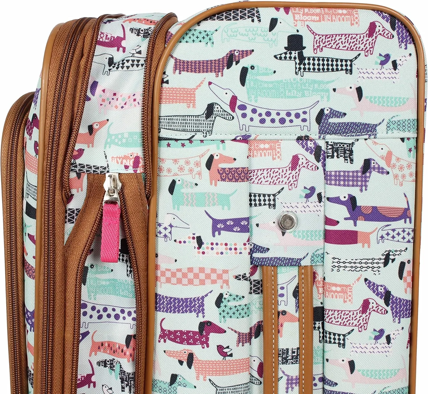 Lily Bloom Design Pattern 28" Luggage Softside Expandable With Double Spinner Wheels, Large Lightweight Suitcase Checked Bag For Women