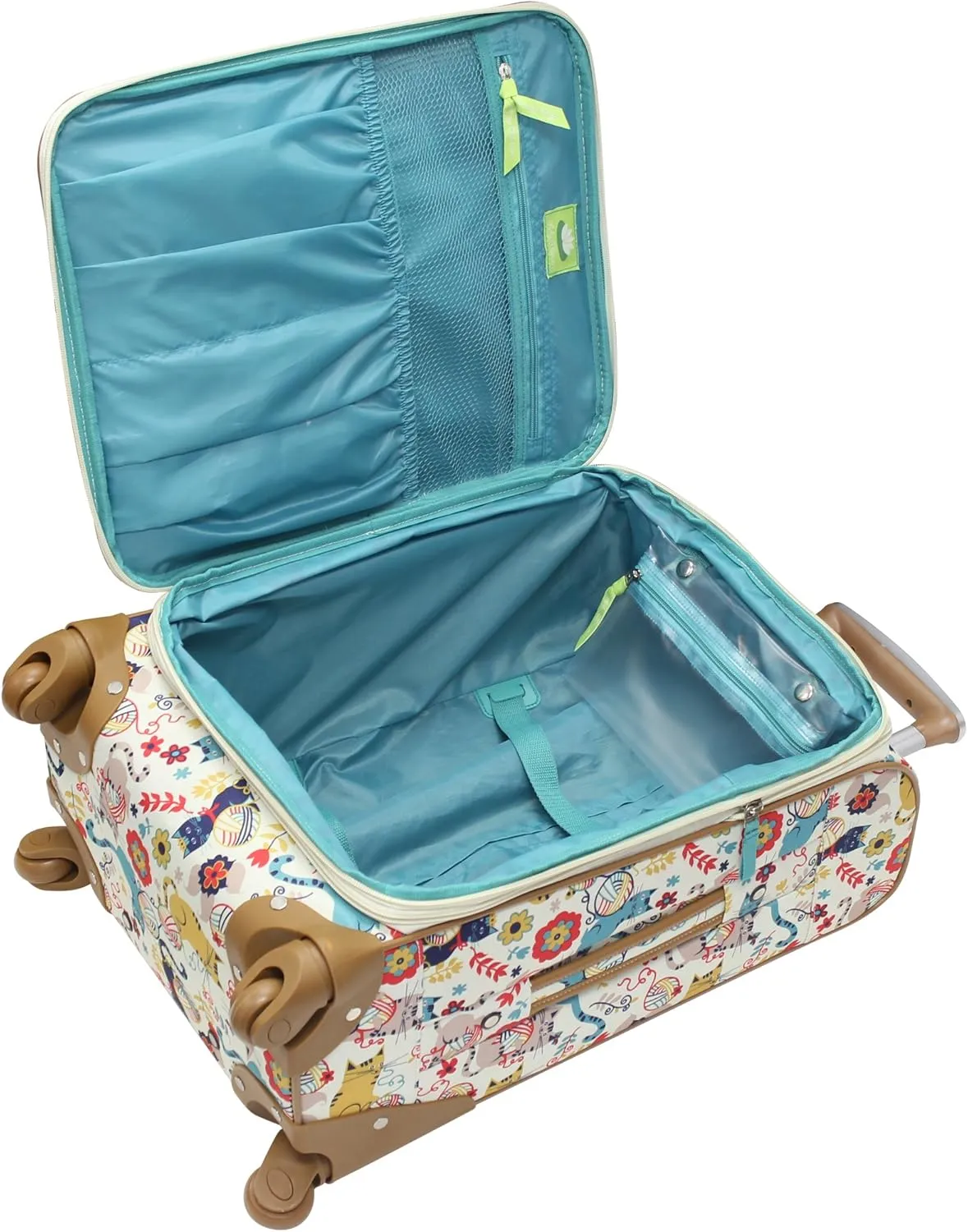 Lily Bloom Luggage Set 4 Piece Suitcase Collection With Spinner Wheels For Woman (Furry Friends)