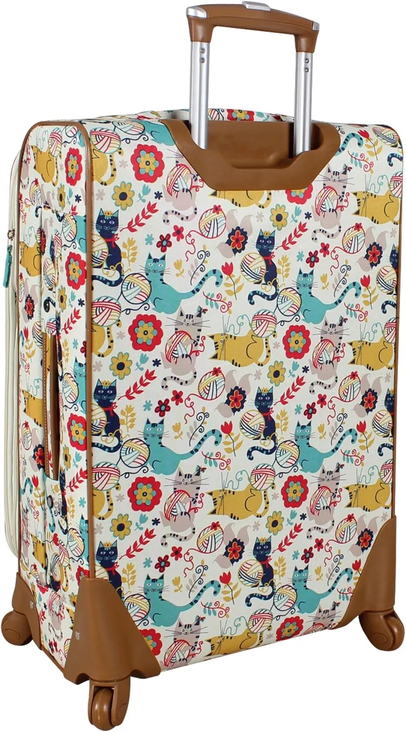 Lily Bloom Luggage Set 4 Piece Suitcase Collection With Spinner Wheels For Woman (Furry Friends)