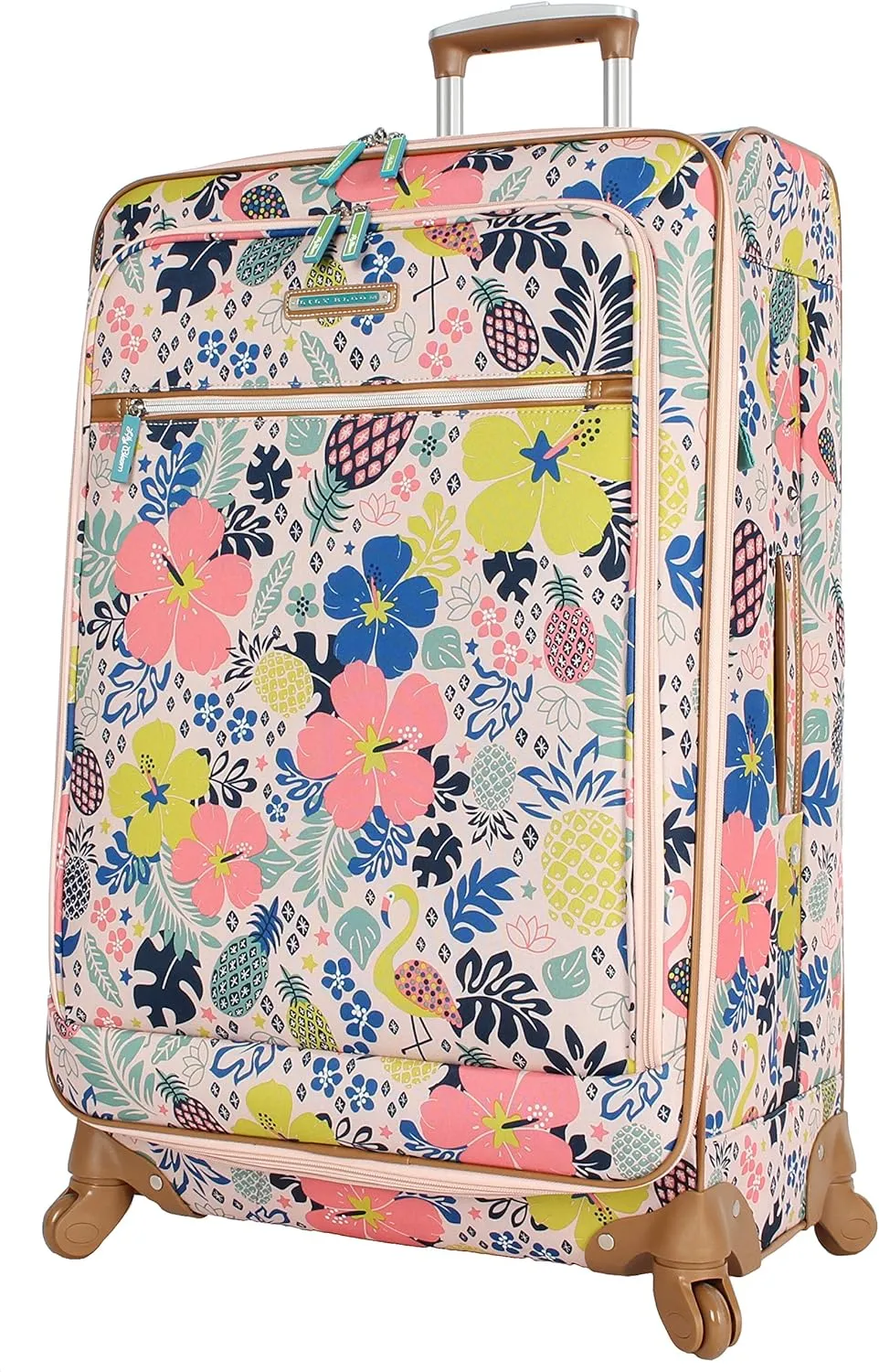 Lily Bloom Luggage Set 4 Piece Suitcase Collection With Spinner Wheels For Woman (Trop Pineapple)