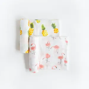 Little Unicorn Deluxe Muslin Swaddle Blanket Set - Pink Ladies
