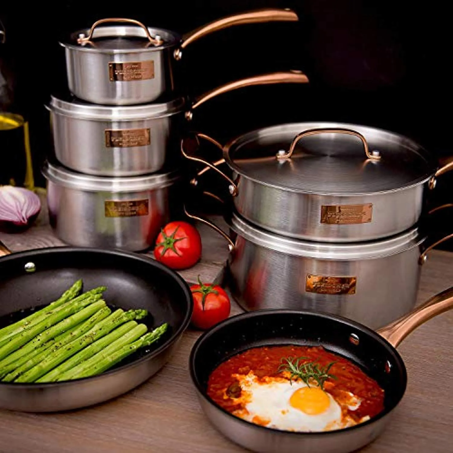 London Tri-Ply 12-Piece Cookware Set