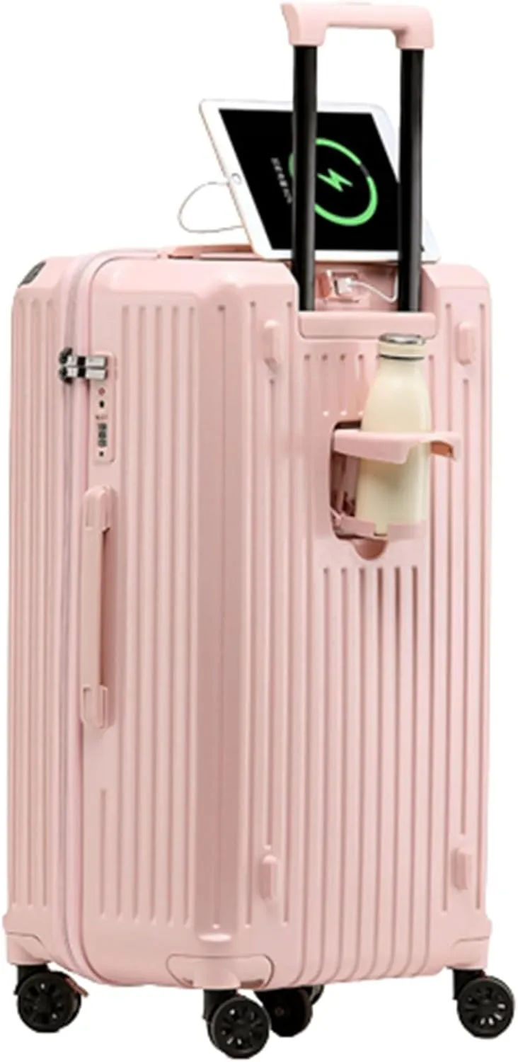Luggage carrying bag with 5 casters and 360-degree rotation for carrying on board the plane, travel and business trip, convenient carrying bag, impact-resistant and anti-theft, equipped with TSA roll