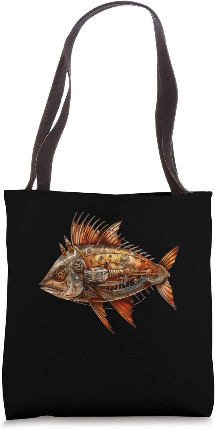 Mackerel Steampunk Tote Bag