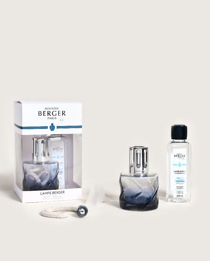 MAISON BERGER Spirale Blue Lamp Gift Set with Ocean Breeze